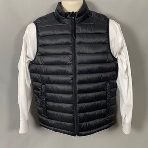 Aeropostale Men’s Slim Puffer Vest (S) - Black